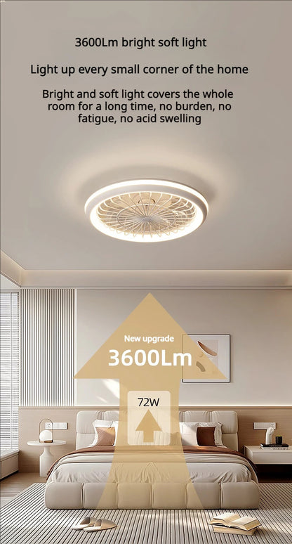 Minimalist Ceiling Fan Light Restaurant Full Spectrum Eye Protection Lamp