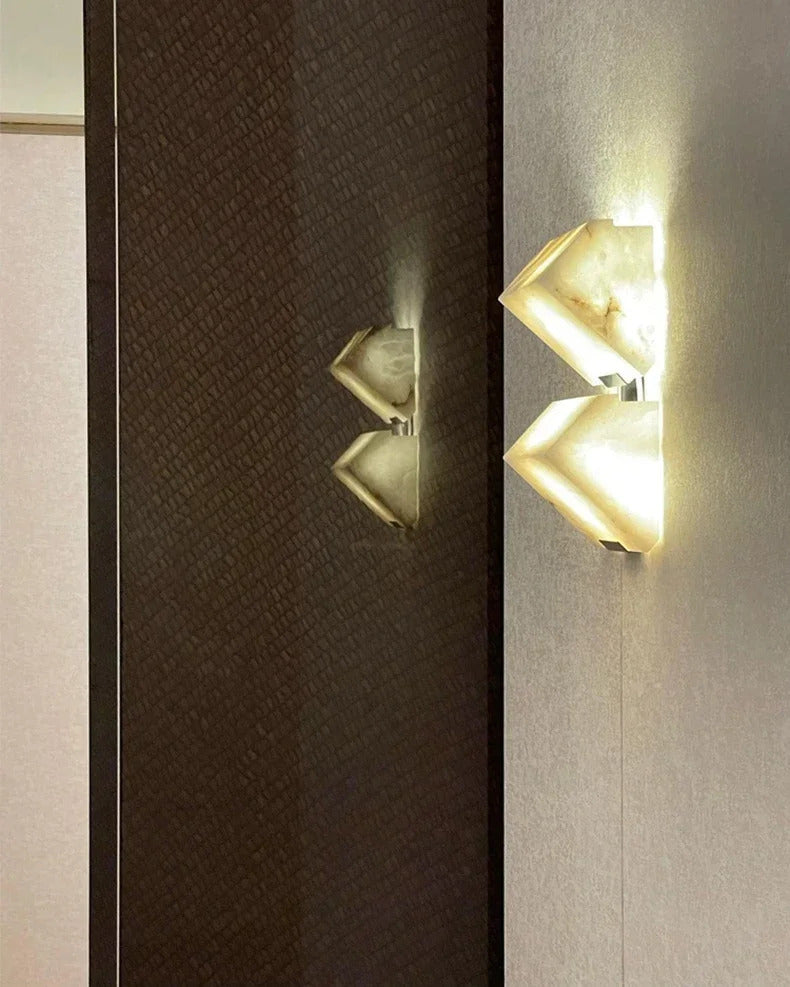 Modern Texture White Marble outdoor wall lamp corridor entry hall hotel bedside night lamp