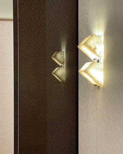 Modern Texture White Marble outdoor wall lamp corridor entry hall hotel bedside night lamp