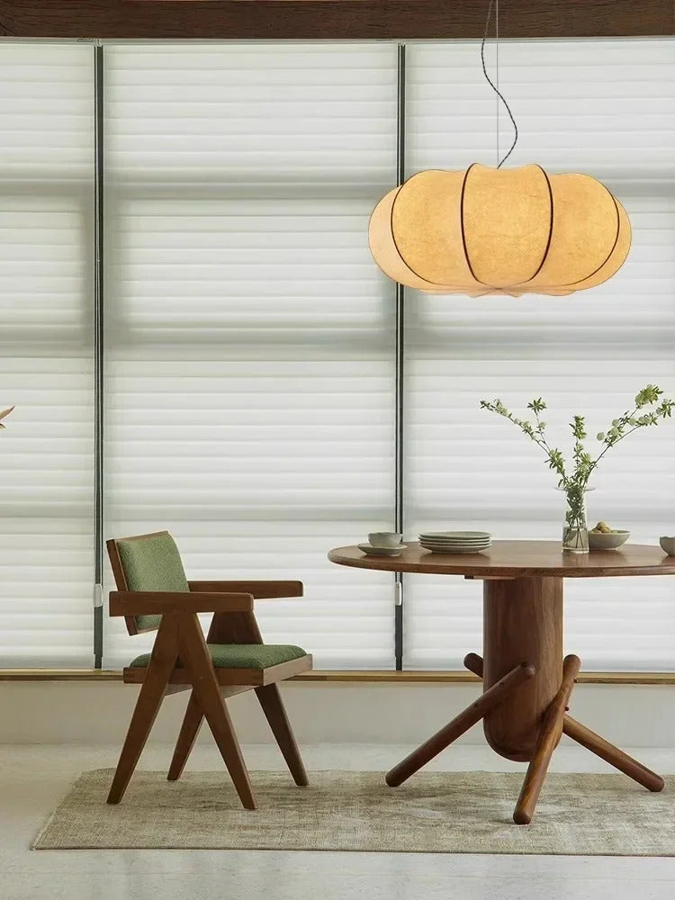 Japanese Style Wabi-sabi Style Silk Chandelier Retro Creative Bedroom Lamp