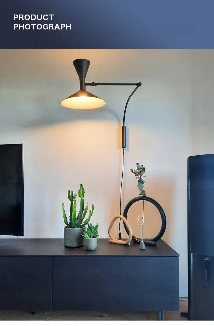 Modern Minimalist Wall Light LED Marseille Italian Designer Swing Arm Adjustable Wall lamp