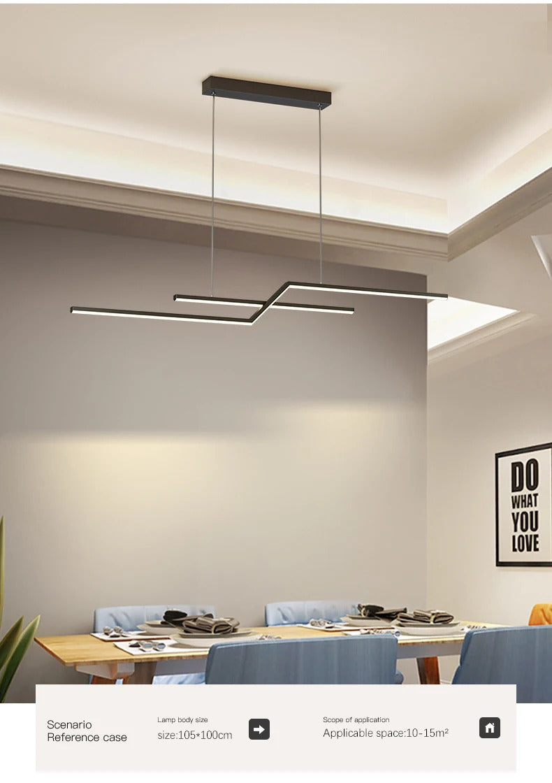 Modern geometric pendant light Led Home suspension metal