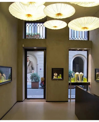 Nordic Wabi Sabi Cloth Ceiling Chandelier Lustre Restaurant Hanging Lamps