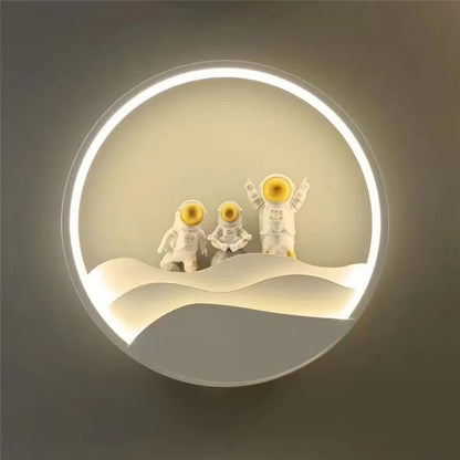 Modern Kids Room Ceiling Fan Light Cartoon Moon Astronaut children bedroom hanging Light