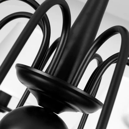 Ameican Black Rustic Chandelier Hotel Salon Hanging Lamp