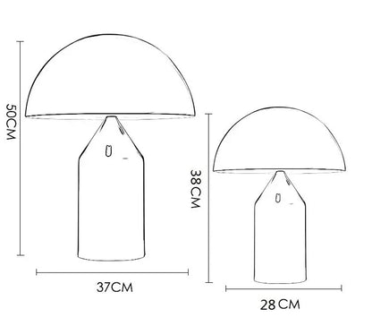 Italian luxury mushroom LED floor lamp metal Nordic eye protection bedside table lamp high-end home decoration lighting fixture