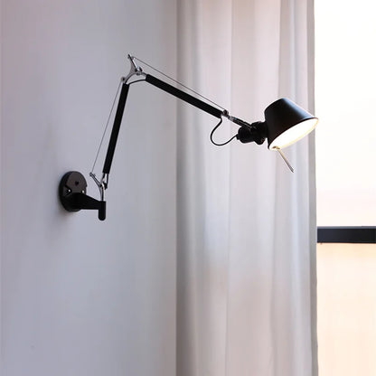 Italian swing arm wall lamp LED Silver Black wall lamp Rotatable Adjustable Reading Lights Decor wall mounted bedside lights