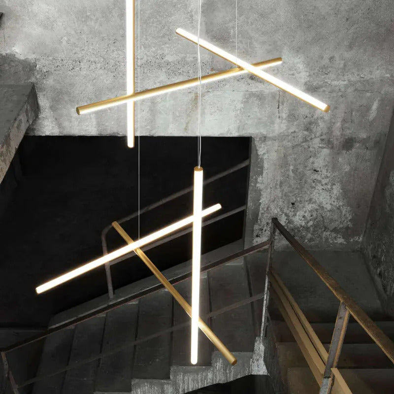 Coordinates Chandelier Modern LED Linear Ceiling Chandelier