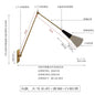 American Luxury Brass golden Wall Lamp Retro Swing Arm Adjustable Wall Light