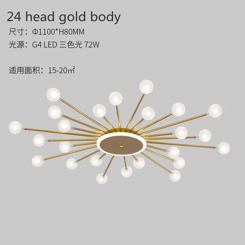 Modern glass ceiling light Living room kitchen light fixtures