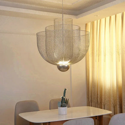Designer Metal Cage Chandelier Modern Meshmatics Chandelier