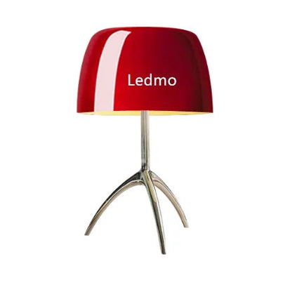 Nordic modern colorful glass lampshade three legged LED desk lamp suitable for study bedroom living room