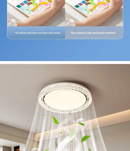 Light Luxury Bladeless Fan Light Modern Minimalist Creative Room Ceiling Light