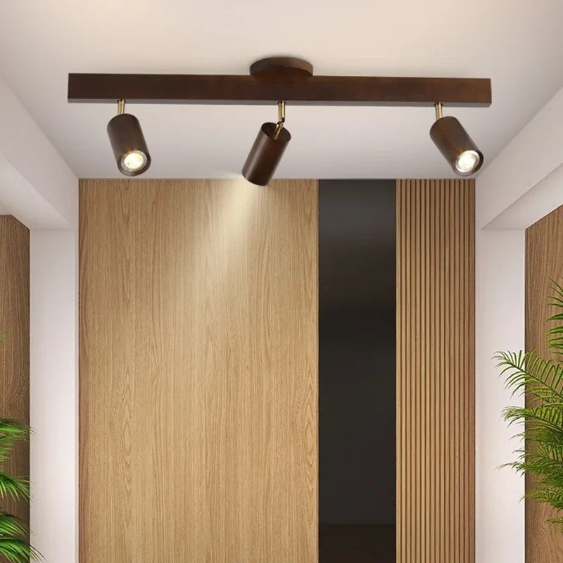 Natural Wood Beam Spotlight Light