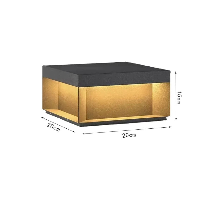 Modern Simple Solar Pillar Light High Quality Outdoor Waterproof Gate Pillar Yard Wall Light