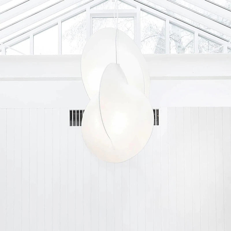 Overlap Suspension Lamp Nordic lamp minimalist creative silk white pendant light