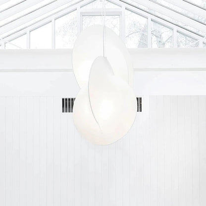 Overlap Suspension Lamp Nordic lamp minimalist creative silk white pendant light