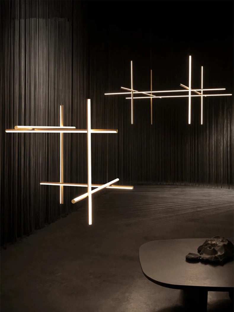 Coordinates Chandelier Modern LED Linear Ceiling Chandelier