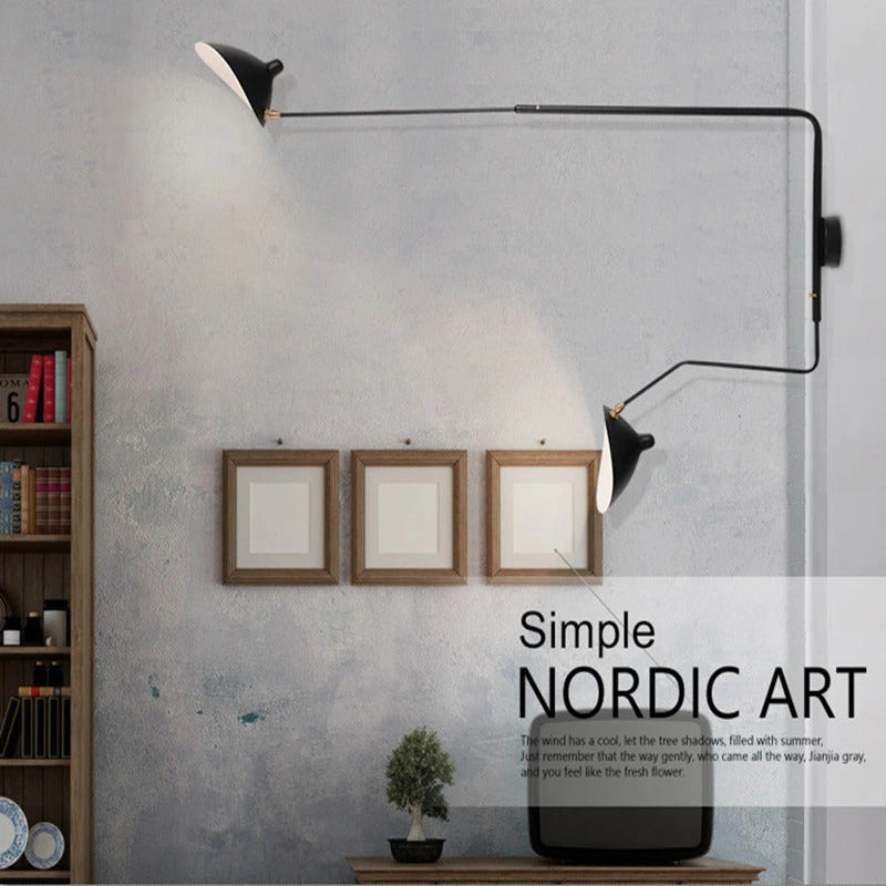 Industrial Long Pole Swing Wall lamp Nordic Spider ceiling Light Minimalist wall Sconce