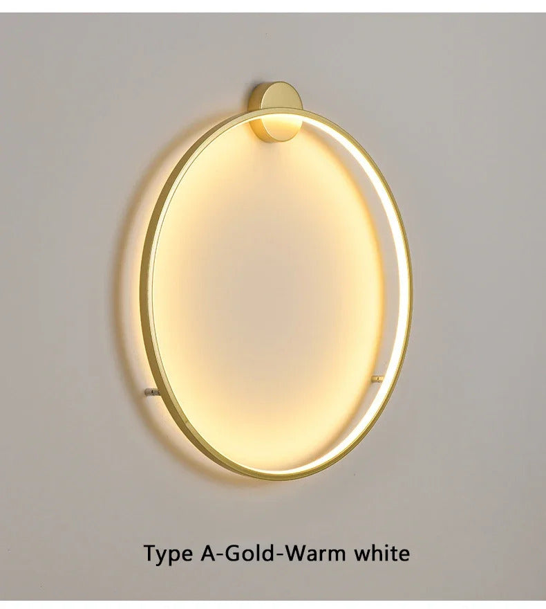 Nordic Minimalist Circle Background LED Wall Lamp Modern sofa background wall lights