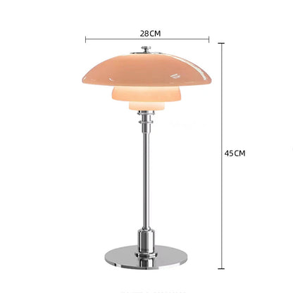 Danish Designer Pink Glass Table Lamp Nordic Modern High-end Reading LED Desk Light Living Room Bedroom Study Bedside Lamp