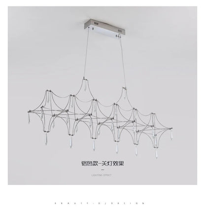 Modern Restaurant Strip Chandelier Luxury Lobby Front Desk Hanging Lamp