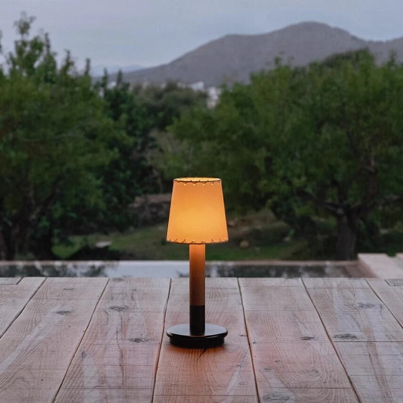 Spanish Creative Retro Nostalgic Rechargeable Table Lights LED Restaurant Bar Counter Bedroom Bedside Fabric Nighting Desk Lamps