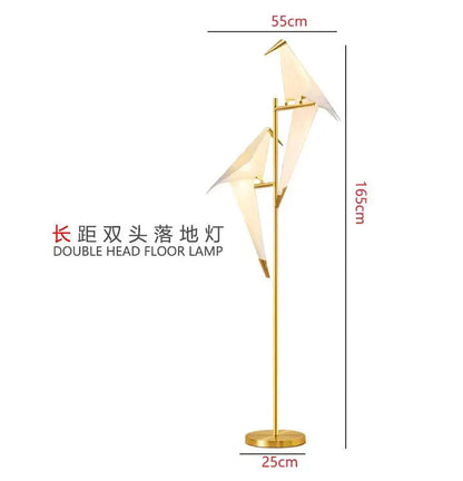 Perch Light table Lamp Led Designer Gold Origami Bird Standing Lamps For Living Room Creative Art Deco Safaside Corner Lamp