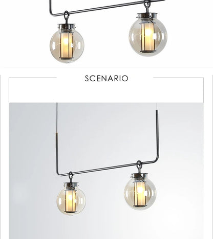 Bai Chandelier Postmodern crossbar design glass ball light