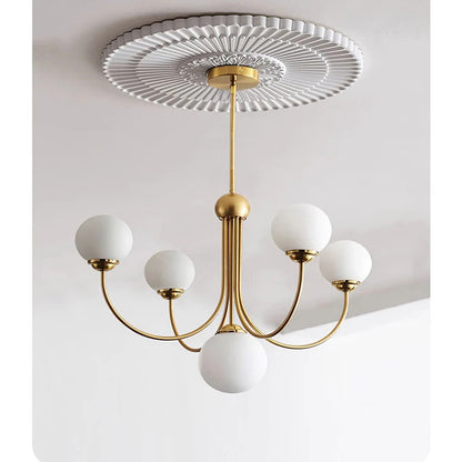Nordic glass Pendant lamp French Gold chandelier