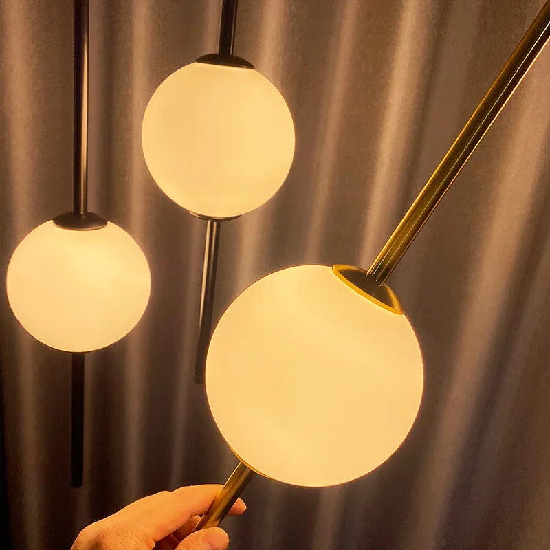 Nordic Simple Glass Ball Pendant Lights Dining Room Bedroom Decor Hanging Lamp