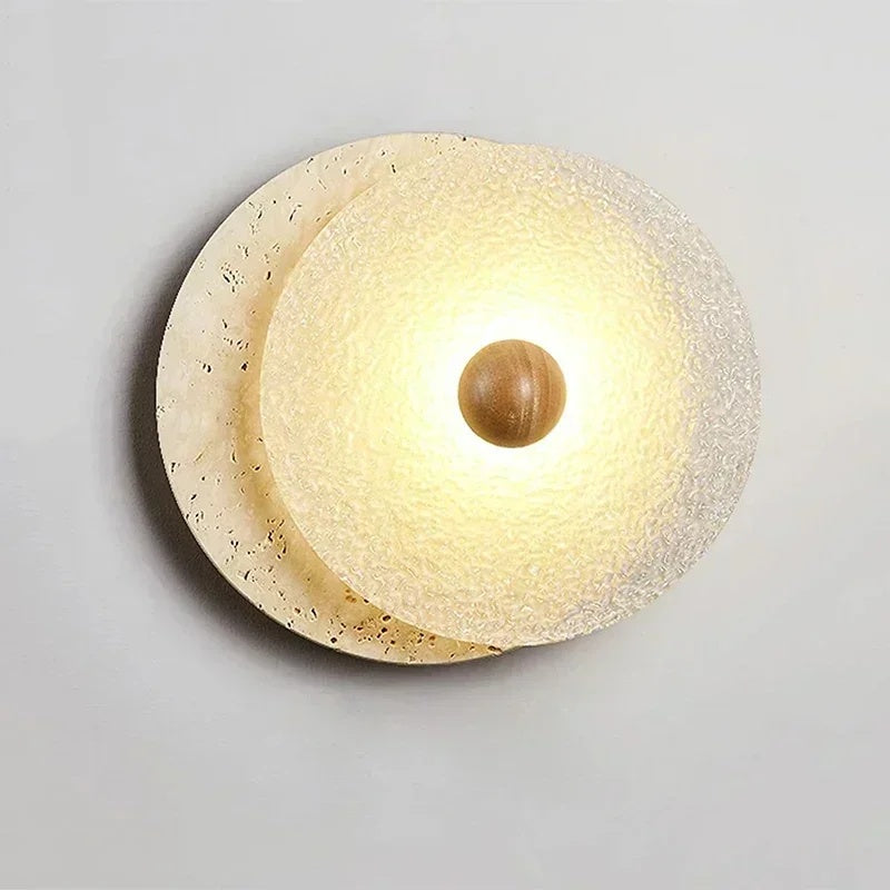 Lunara Textured Disc Wall Light