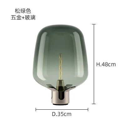 Post modern glass table light Italian Designer simple Amber art ambient office desk lamps