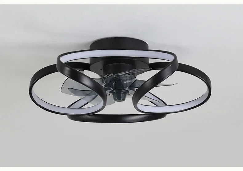 Nordic Intelligent Fan Light Color Dimming and Silent Remote Control Bedroom Lighting