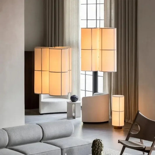 Wabi Sabi Cloth Led Pendant Lamp Designer Fabric Ceiling Chandelier