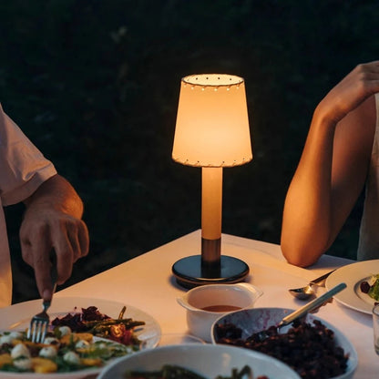 Spanish Creative Retro Nostalgic Rechargeable Table Lights LED Restaurant Bar Counter Bedroom Bedside Fabric Nighting Desk Lamps