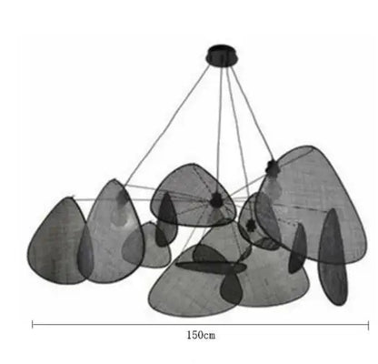 Rattan chandelier Wicker Suspension lamp