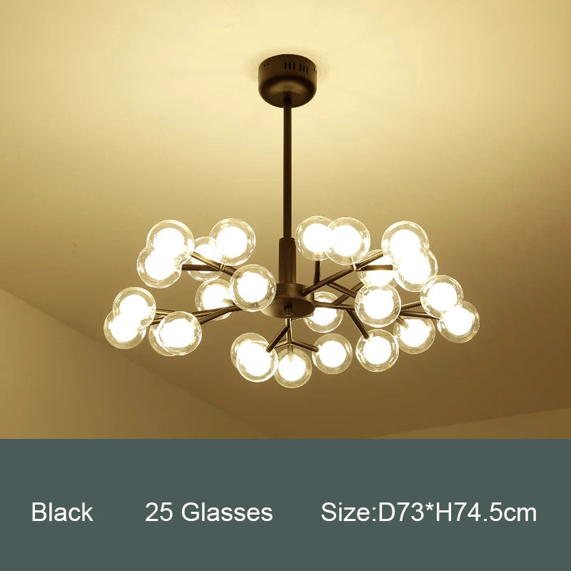 Nordic molecular chandelier G4 bulb ball chandelier