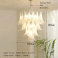 White Petal Glass Modern Romantic Artistic Ceiling Chandeliers Home LED Lighting Fixture Hanging Lamps for Living Room Decor
