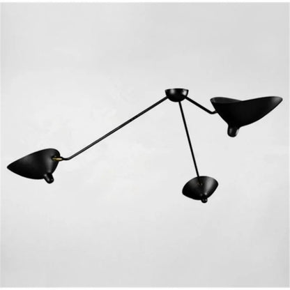 Designer Spider Serge Mouille Ceiling Lamp Black Industrial Ceiling Chandelier
