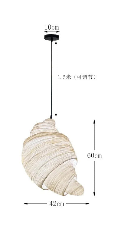 Japanese Staircase Pendant Lamp Creative Personality Art Croissant LED Chandelier