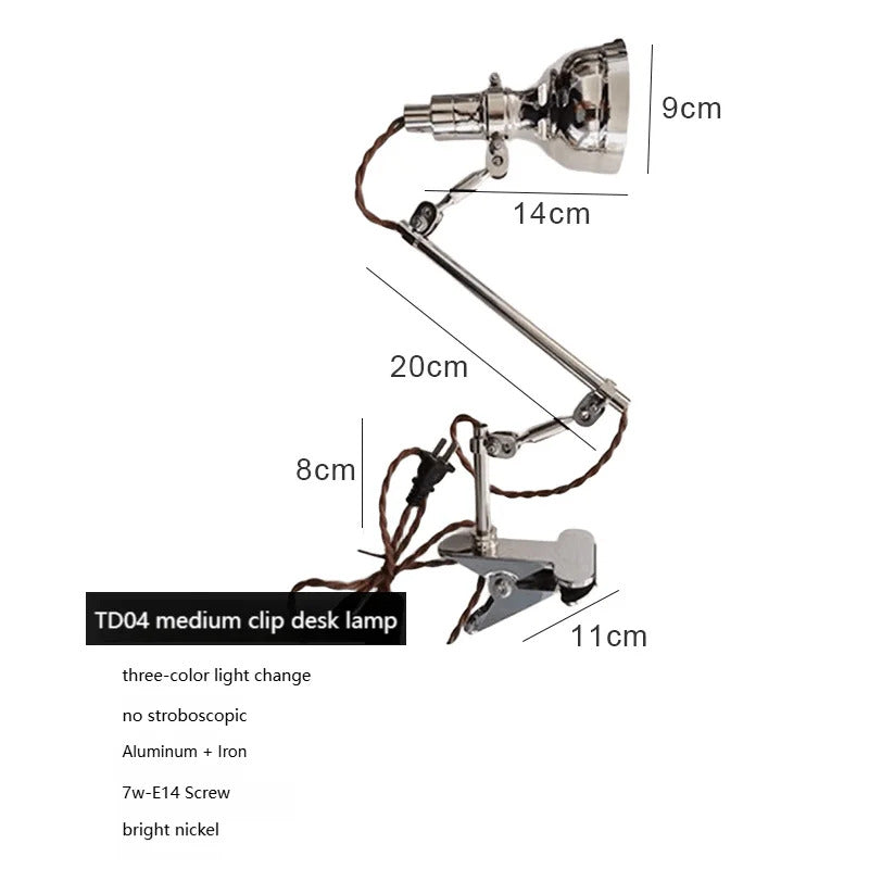 Bauhaus vintage silver wall lamp American Industrial Minimalist Adjustable wall lighting