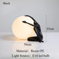 Nordic Art Floor Lamp Abstract Humanoid Holding Ball Vertical Light for Living Room Bedroom Creative Sculpture Decor Desk Lamps