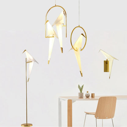 Perch Paper Chandelier LED Bird Designer Chandelier Lamp