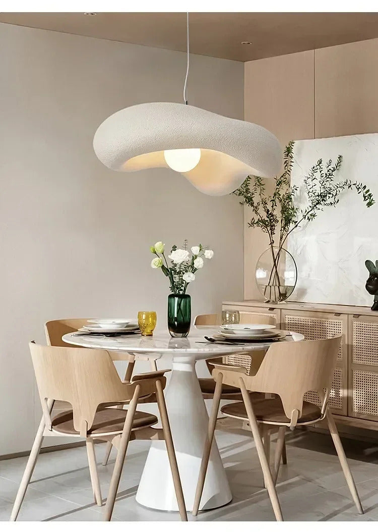 Nordic cream style restaurant chandelier simple bedroom living room dining table lamp wabi-sabi style Hanging lamp fixtures