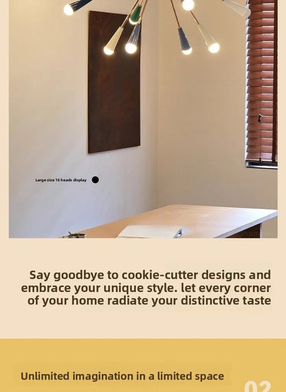 Medieval and Postmodern Memphis Restaurant Chandelier Creative Macaron Bedroom Lighting
