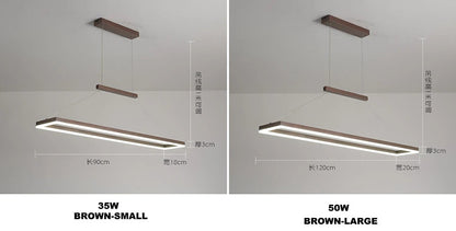 Rectangular chandelier Aluminum LED deco design Nordic style lamp