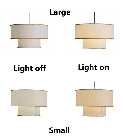 French Style Fabric Pendant Lamp Wabi Sabi Handmade Pendant Light
