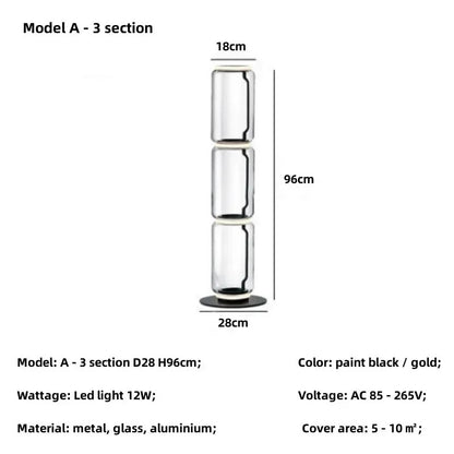 Flos Noctambule Floor Lamp Living Room Study Bedroom Vertical Lamps
