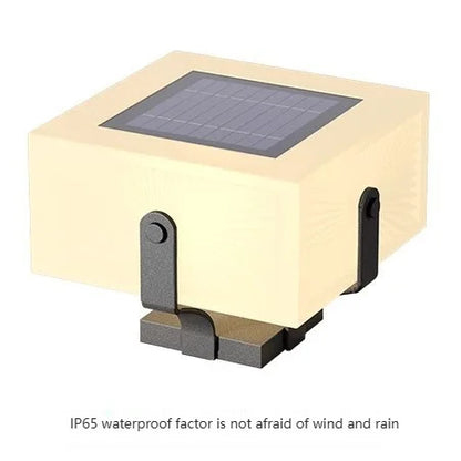 Solar Pillar Lights Villa Outdoor Waterproof  LED Wall Lamp  Gate Garden Lighting